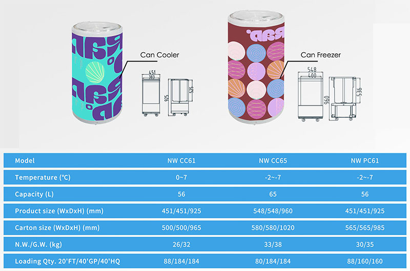 upright barrel cooler ice fridge